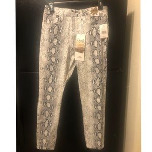 Snakeskin Skinny Jeans